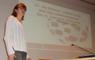 Victoria Dubinova, en la celebració del Dia Internacional de la Llengua Materna